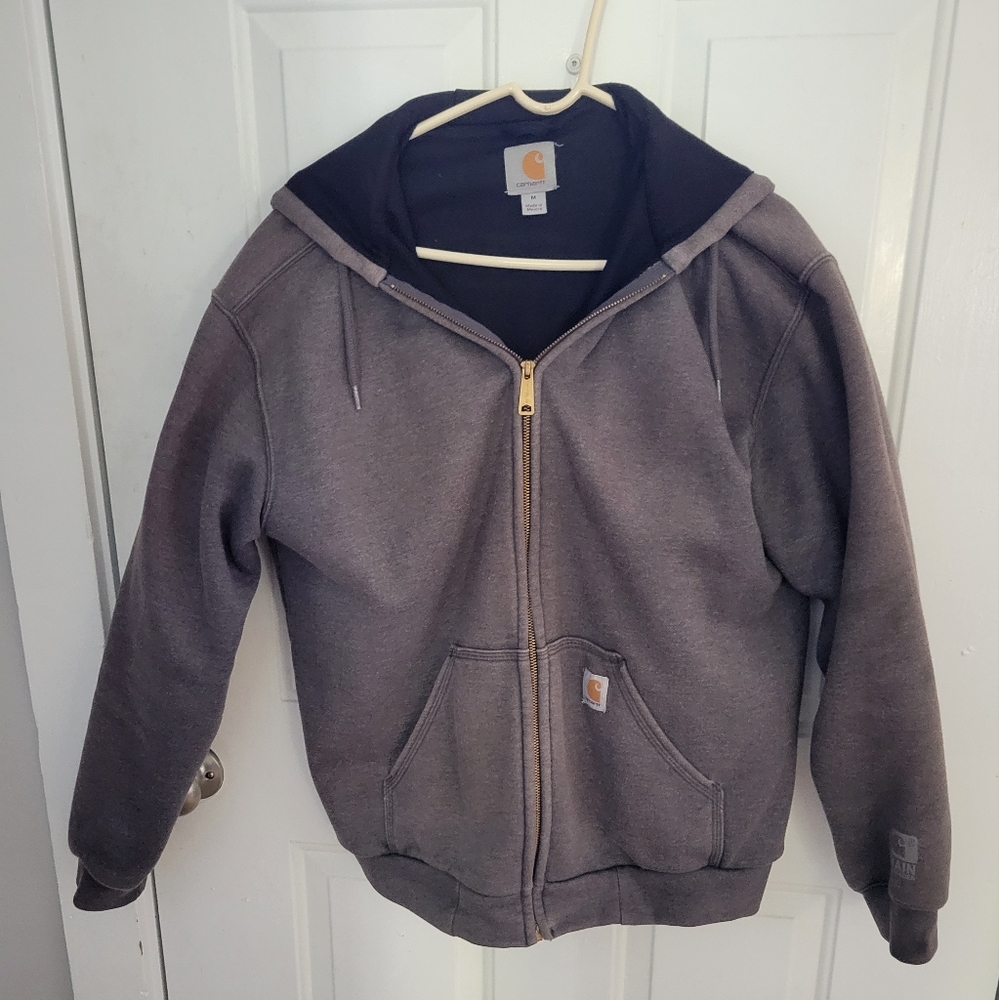 Carharrt rain defender thermal lined full zip sweatshirt size medium